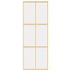 vidaXL Schuifdeur 76x205 cm helder ESG-glas en aluminium goudkleurig