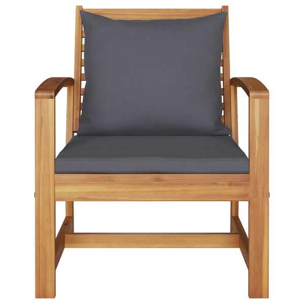 vidaXL Tuinstoelen 2 pcs Naturel 60 x 65 x 76.5 cm Massief teakhout