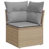 vidaXL Tuin Sofa Set met kussen met opslag 9 pcs Beige Poly riet