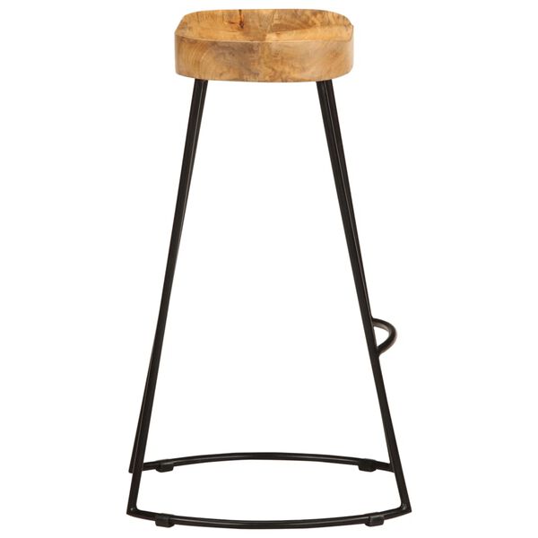 vidaXL Barkrukken 2 st massief mangohout