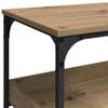 vidaXL Keuken Trolley Artisan Eiken 60 x 41 x 80.5 cm Bewerkt hout