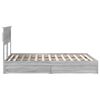vidaXL Opslag bed met lade Grijs Sonoma 150 x 200 cm Bewerkt hout