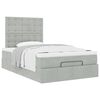 vidaXL Ottoman bed met matrassen 120x200cm fluweel lichtgrijs