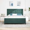 vidaXL Boxspringbed met matras Donkergroen 180 x 200 cm Stof