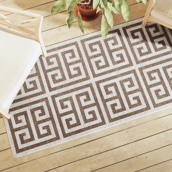 VidaXL Vloerkleed voor binnen buiten laagpolig 80x300 cm meerkleurig