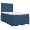 vidaXL Boxspringbed met matras met hoofdeinde Blauw 120 x 190 cm Stof