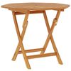 vidaXL Vouw Tuin Tafel Naturel 90 x 90 x 75 cm Massief Teakhout