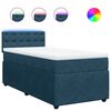 vidaXL Boxspring met matras fluweel blauw 80x200 cm