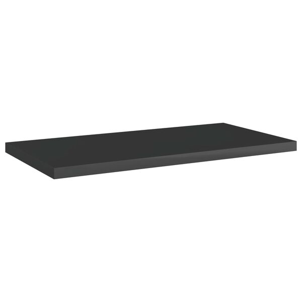 vidaXL Wandschappen 8 st 40x20x1,5 cm spaanplaat hoogglans zwart