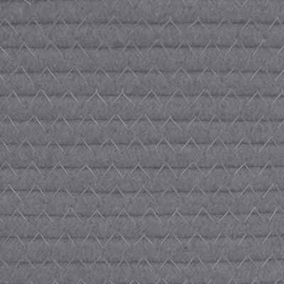 vidaXL Opbergmanden 2 st Ø 24x18 cm katoen grijs en wit