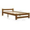 vidaXL Bedframe massief grenenhout honingbruin 100x200 cm