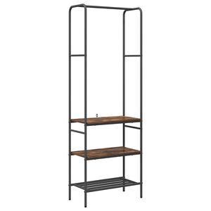 vidaXL Kledingrek Gerookt eiken 60 x 30 x 171 cm Bewerkt hout