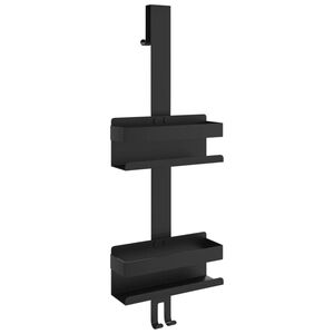 vidaXL Doucherekje hangend geborsteld 304 roestvrij staal matzwart
