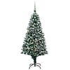 vidaXL Kunstkerstboom met LED en kerstballen en dennenappels 210 cm
