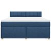 vidaXL Boxspring met matras stof blauw 180x200 cm