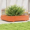 vidaXL Plantenbak 110x110x26,5 cm massief grenenhout wasbruin