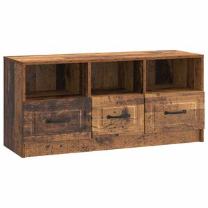 vidaXL TV-kast met lade Oud hout 102 x 34,5 x 47 cm Bewerkt hout