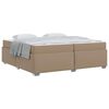 vidaXL Bedframe met matras Cappuccino 200 x 200 cm Stof