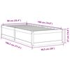 vidaXL Bedframe zonder matras massief grenenhout wasbruin 90x190 cm