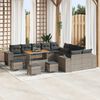 vidaXL Tuin Sofa Set met kussen 14 pcs Grijs poly rattan