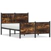 vidaXL Bedframe zonder matras metaal gerookt eikenkleurig 120x200 cm