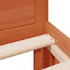 vidaXL Bedframe zonder matras met hoofdbord grenenhout bruin 200x200cm
