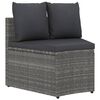 vidaXL 7-delige Loungeset met kussens poly rattan grijs