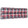 vidaXL Palletkussen 120x40x12 cm stof ruitpatroon rood