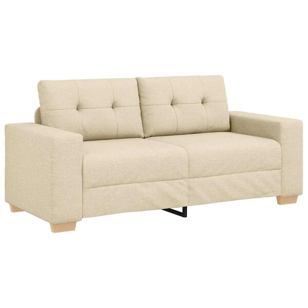 vidaXL Loveseat Bank Cr&egrave;me 180x77x82 cm Stof