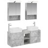 vidaXL Badkamermeubelset 5 pcs Betongrijs Bewerkt hout en glas