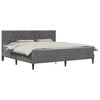 vidaXL Bedframe met matras Donkergrijs 180 x 200 cm Fluweel