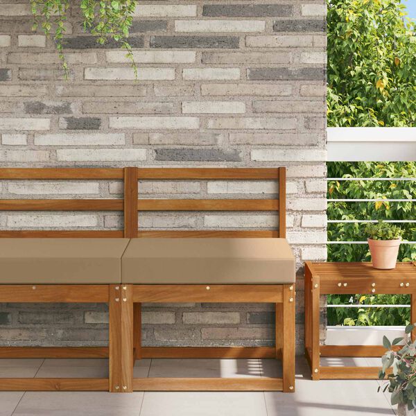 vidaXL Buiten bankkussen Taupe 60 x 60 x 8 cm Polyester