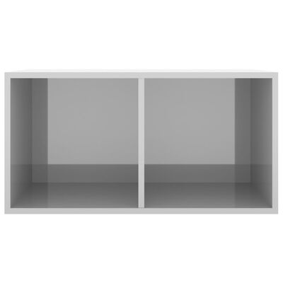 vidaXL Opbergbox voor LP's 71x34x36 cm bewerkt hout hoogglans grijs