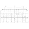 vidaXL Bedframe met hoofd- en voeteneinde metaal wit 140x200 cm