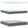 vidaXL Ottoman bed met matrassen 160x200cm fluweel donkergrijs