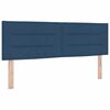 vidaXL Boxspring bed met matras met LED Blauw 140 x 200 cm Stof