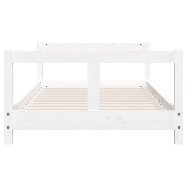 vidaXL Kinderbedframe 80x160 cm massief grenenhout wit