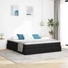 vidaXL Opbergbed met matras met matras Zwart 200 x 200 cm Polyester