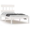 vidaXL Bedframe massief hout wit 100x200 cm