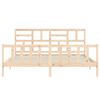 vidaXL Bedframe met hoofdbord massief hout