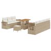 vidaXL Tuin Sofa Set 10 pcs Beige poly rattan