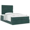 vidaXL Ottoman bed met matrassen 120x190cm fluweel donkergroen