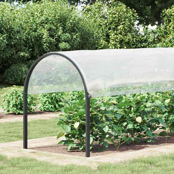 vidaXL Plantenafdekking met zeilringen 2x10 m polyethyleen