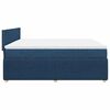 vidaXL Boxspring met matras stof blauw 200x200 cm