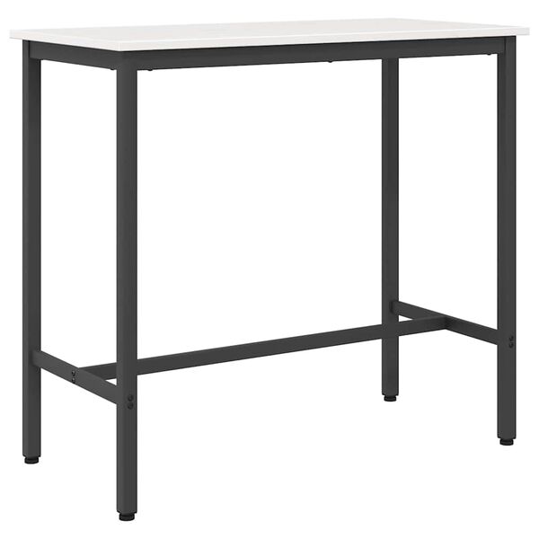 vidaXL Tafel Wit 100 x 50 x 91 cm Engineered hout en staal