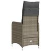vidaXL Tuinstoelen 2 st verstelbaar met kussens poly rattan grijs
