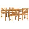 vidaXL Tuin eettafelset 5 st Bruin Massief Acaciahout