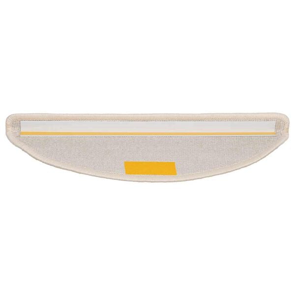 vidaXL Trapmatten 30 st 56x17x3 cm Wit Halfrond