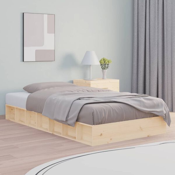 vidaXL Bedframe massief hout 120x190 cm