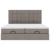 vidaXL Ottoman bed met matrassen 180x200cm stof taupe